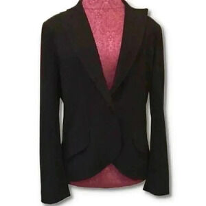 Max Studio Jacket Black One Button Blazer Size 0